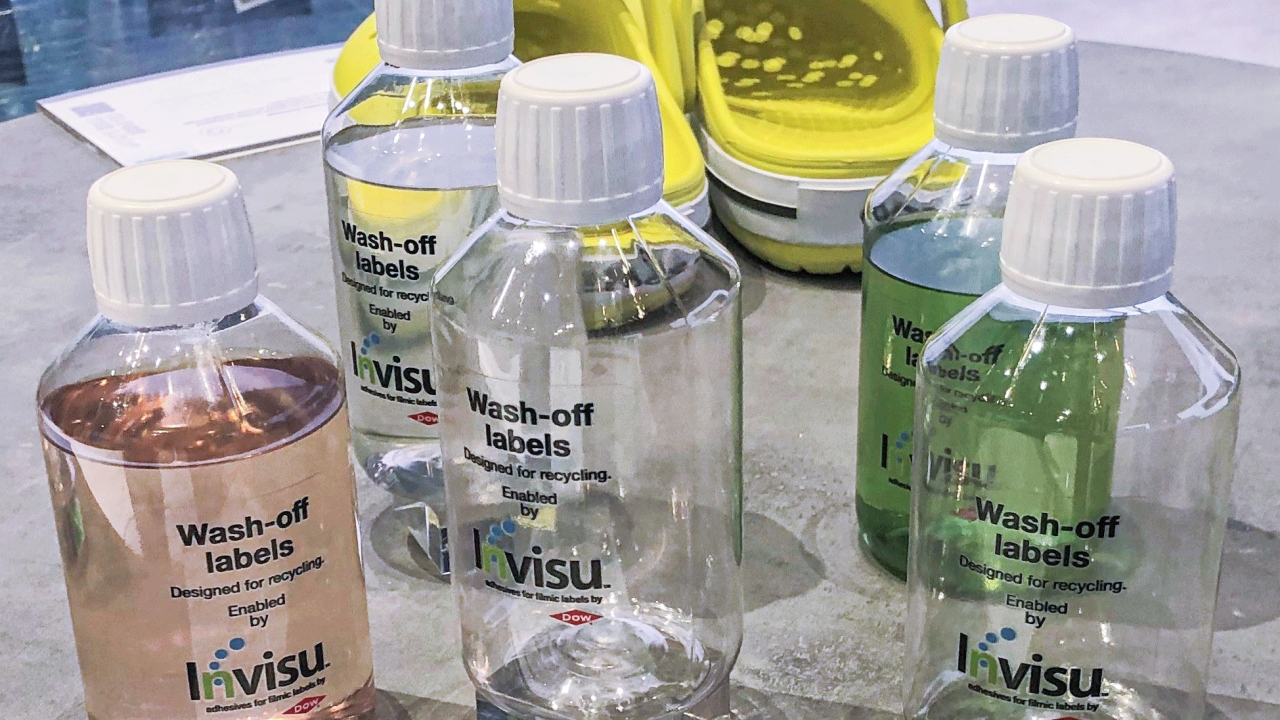 Dow washoff adhesive recognized by APR Labels & Labeling